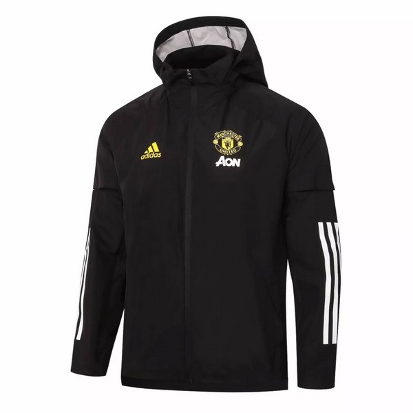 Giacca Calcio a vento Manchester United 20/21 Nero Giallo